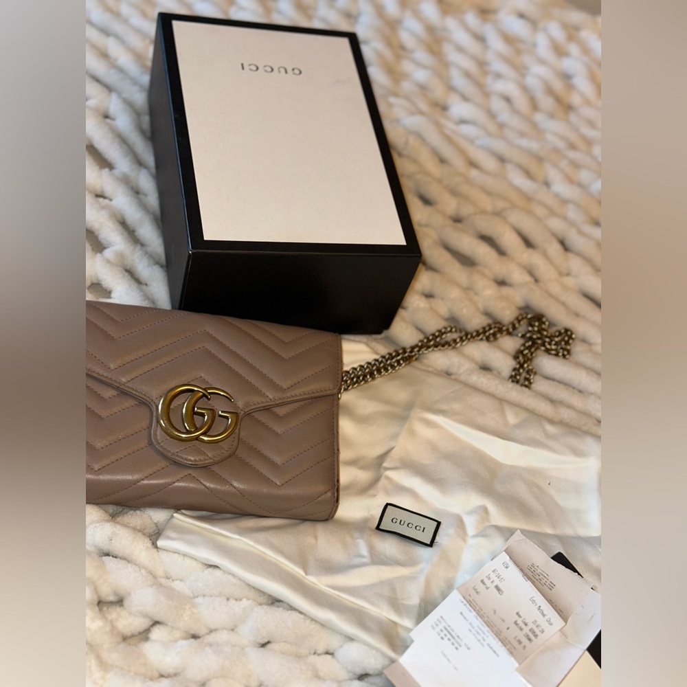 Gucci Marmont Super Mini Bag in Nude!